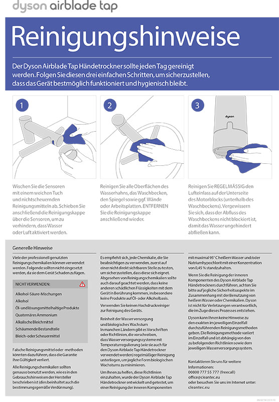Reinigungsanleitung Dyson Tap