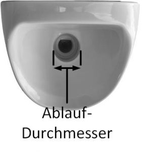 Urinal Ablauf-Durchmesser Urinal Ablauf-Durchmesser