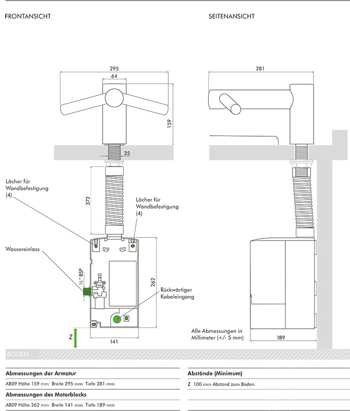 Montageskizze Dyson Tap kurz AB09