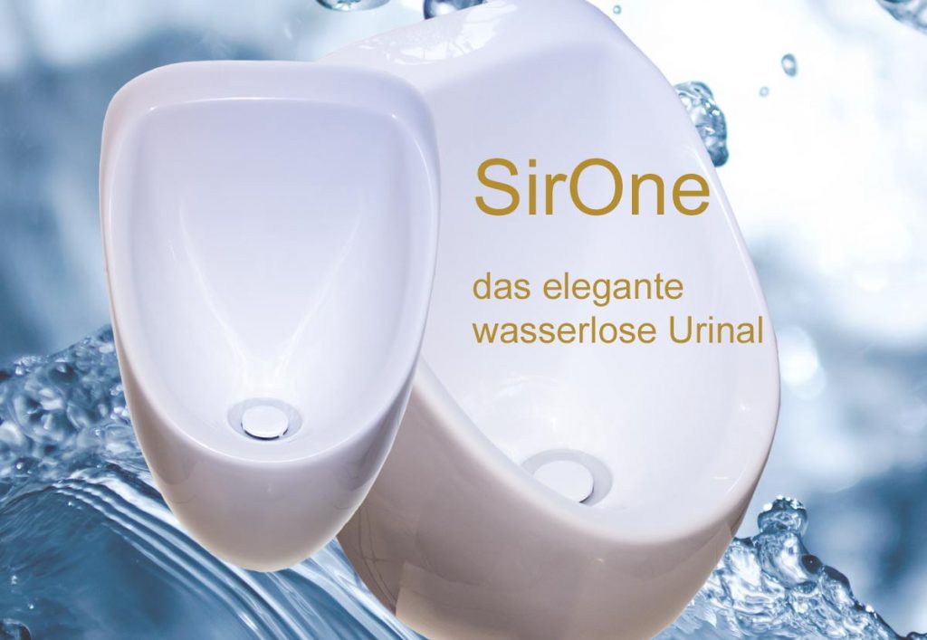 Trockenurinal SirOne wasserloses Urinal GFK