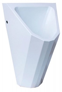 wasserloses Edelstahl Urinal ExpliCit color weiss